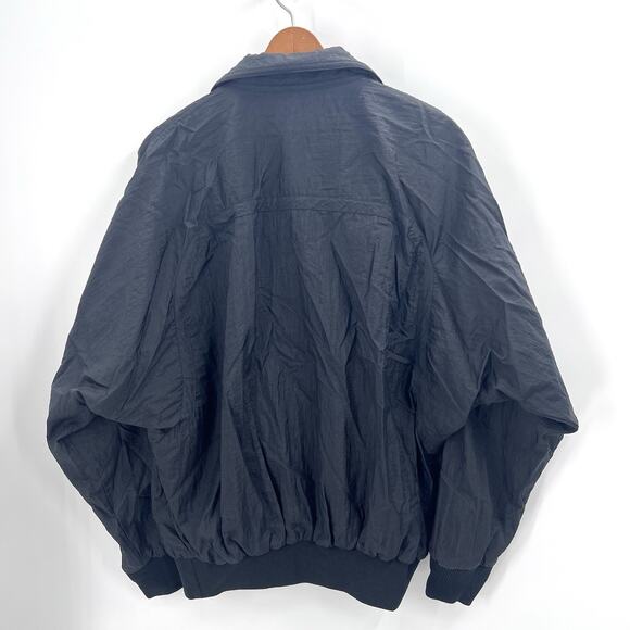 Vintage 80s Hotdogger Black Nylon Windbreaker Half Zip Windbreaker Jacket Small - Picture 4 of 5
